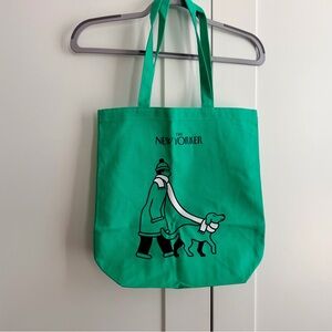 The New Yorker Limited Edition Tote Bag Laura Dirzyte Green Dog Walk
